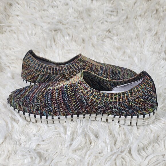 ERIC MICHAEL Lucy Tan Mosaic Slip On Size 37 EU / 6.5 - 7 US - Picture 4 of 9